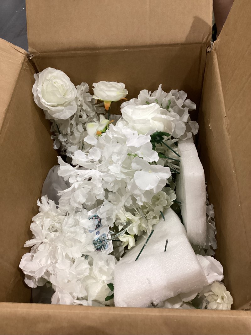 Condition photo showing Good Condition for 2pcs large artificial flowers centerpieces decor for tables floral arrangement bouquet for wedding reception aisle ceremony party flowers balls (without stand) (2pcs 15'' autumn)