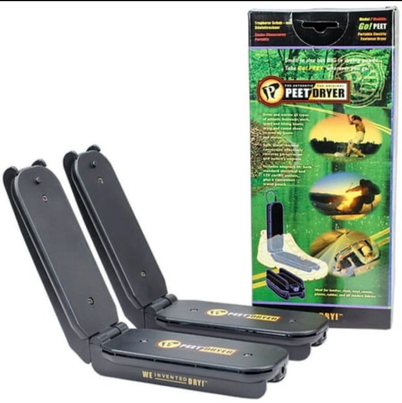 peet - go! portable 2-shoe electric dryer with vehicle power adapter