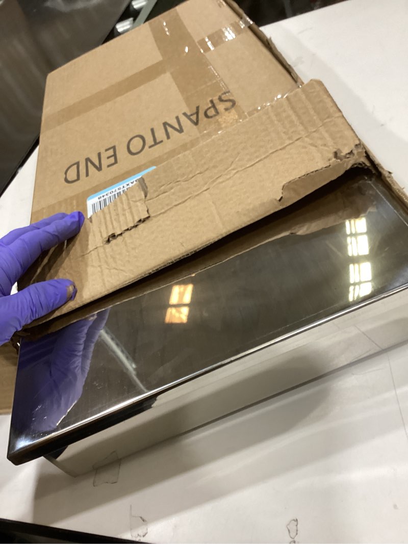 Condition photo showing As Is for Boao 10 Compartment 304 Yakumi Pans Stainless Steel Seasoning Condiment Container with Lids Spoons, Japanese Yakumi Pans Mini Sauces Salad Dressings Storage for Food, Herbs, Spices