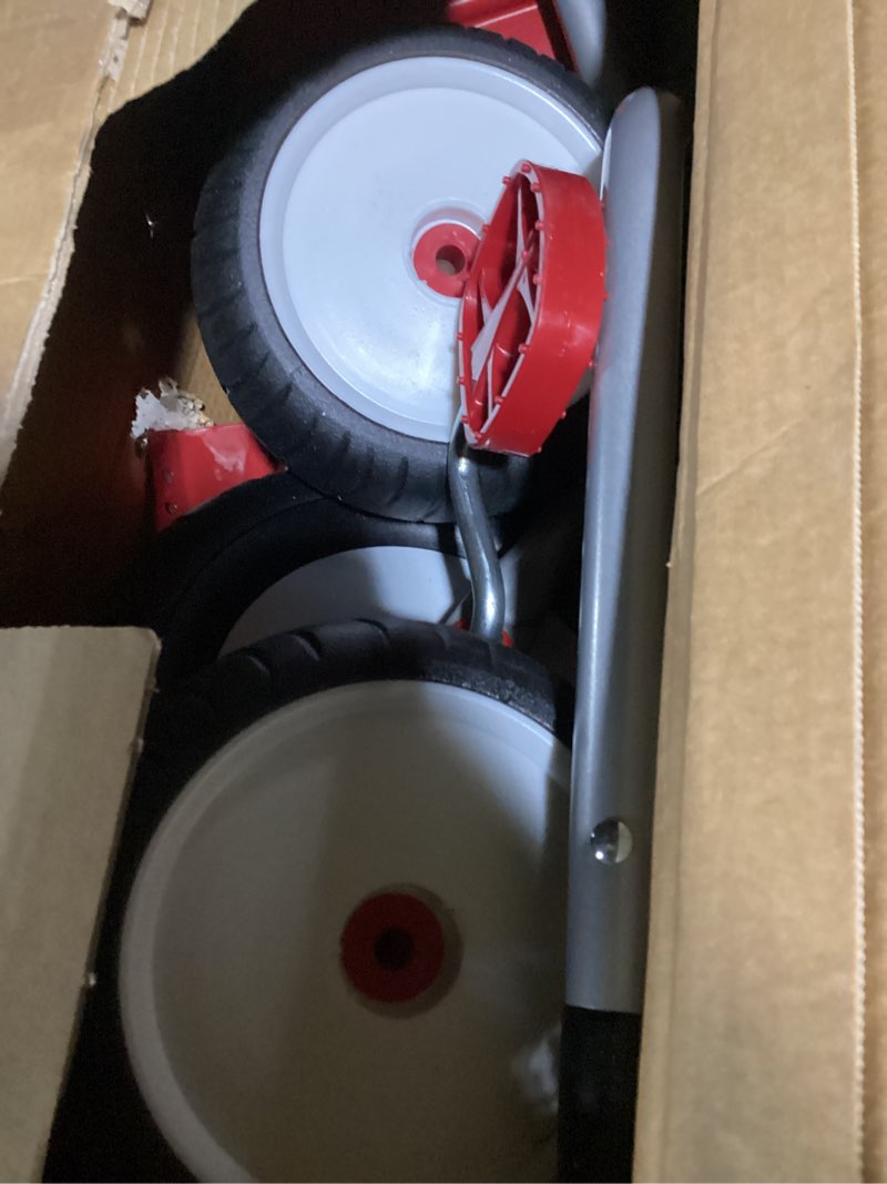 Condition photo showing Good Condition for radio flyer  deluxe steer & stroll trike  parent push handle  red