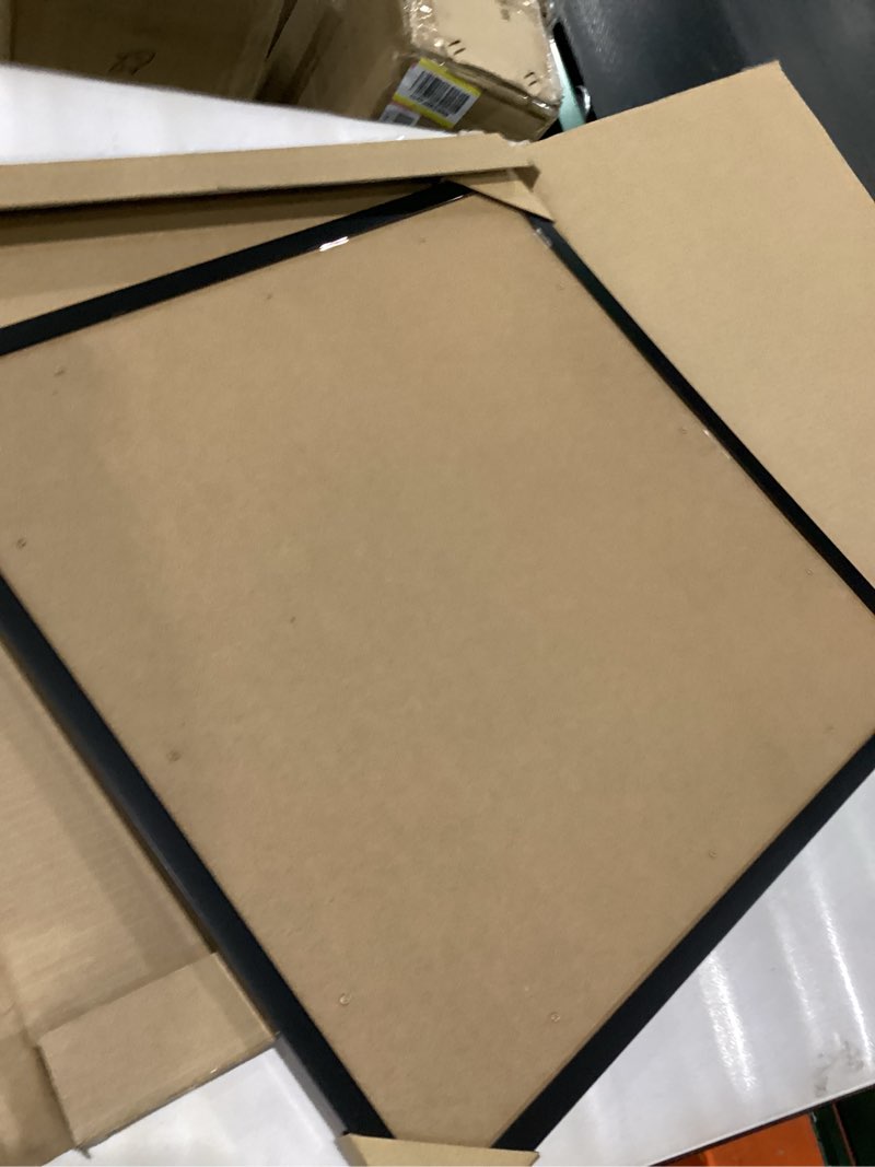Condition photo showing New/Like New for Black Picture Frame, 20x20 Picture Frame for Square Photo Poster Canvas Certificate Document Display Horizontally or Vertically High Transparent Wall Gallery(Size 20 x 20 inches) Black (Pack of 1) 20x20