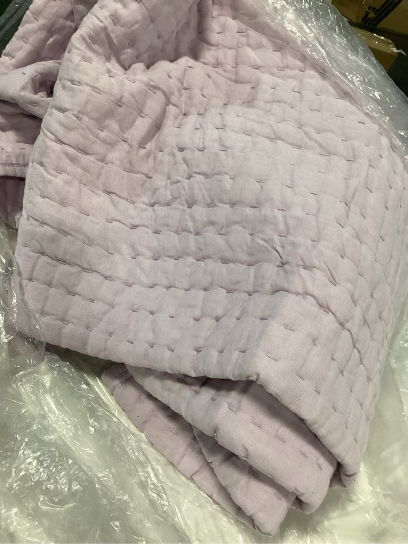 Condition photo showing Good Condition for quince european linen cotton stitch quilt twin 