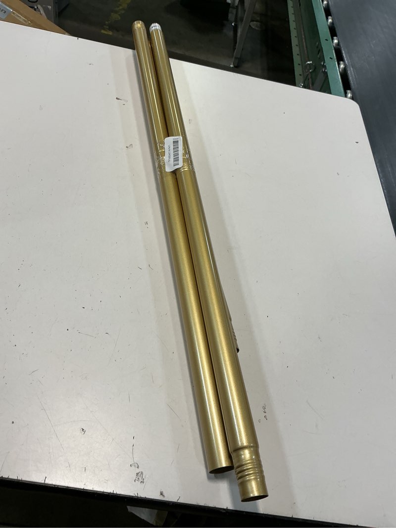 Condition photo showing As Is for Gold Shower Curtain Rod 34-96 Inches(2.8-8ft) Never Rust Adjustable Shower Rod Spring Tension Non Slip No Drilling Shower Rods for Bathroom Garland Window Gold 34”-96“