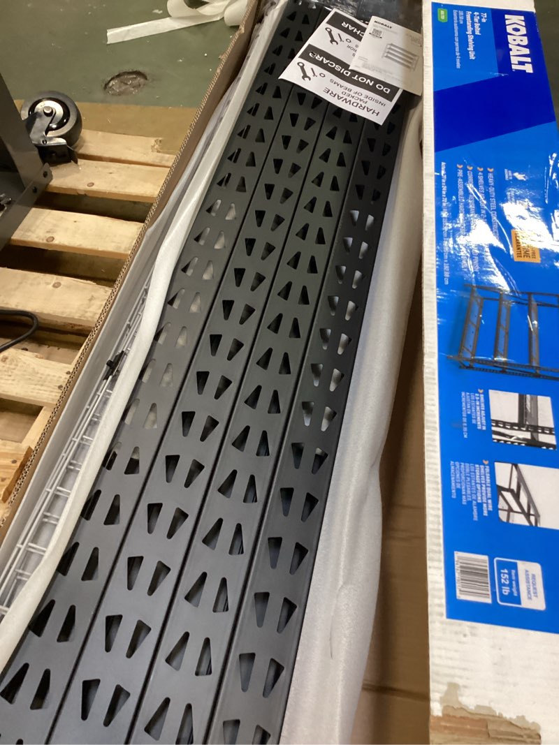 Condition photo showing Good Condition for kobalt 77 inches 4-tier bolted freestanding shelving unit