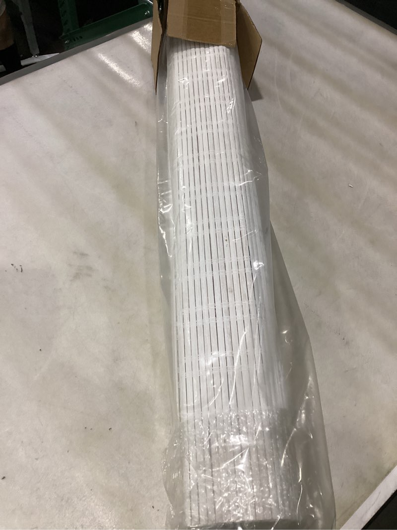 Condition photo showing Good Condition for lazblinds no tools no drill cordless bamboo roman shades, light filtering window treatment, roll up bamboo blinds for window 34'' w x 64'' h, ceylon vintage white ceylon vintage white 34'' w x 64'' h