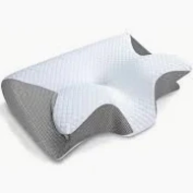 memory foam cervical pillow 2 in 1 ergonomic contour pillow for neck pain relief &