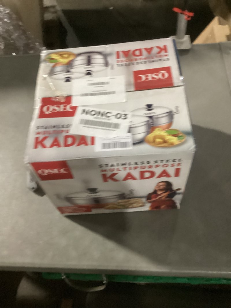 Condition photo showing Good Condition for qsec stainless steel induction base multi kadai idli steamer & cooker with 7 plates | 2 mini idli | 2 dhokla | 1 momo, 4 liter silver