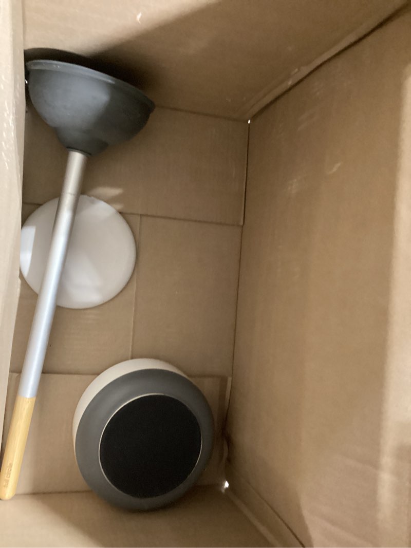 Condition photo showing Good Condition for full circle royal plunge - bathroom toilet plunger with ceramic holder and instant-dry coating for mold & mildew prevention, easy to clean & more hygenic, white plunger starter kit