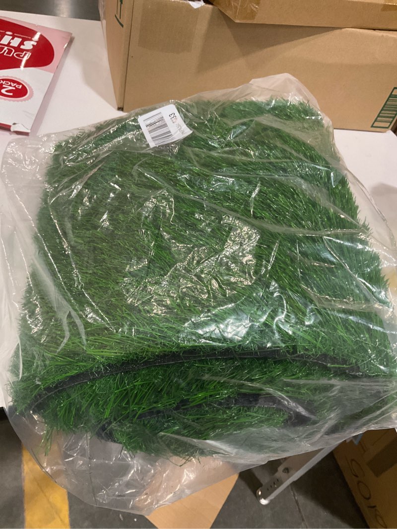 Condition photo showing As Is for GLOBREEN 34" x 23" Fake Grass Pee Pad for Dogs Potty Training Turf Pets Mat - Indoor Outdoor Use Green-01 23x34 Inch