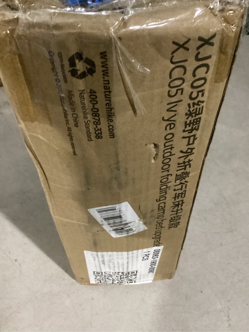 Condition photo showing New/Like New for Camping Cot, 450LBS(Max Load), Portable Folding Outdoor Bed with Carry Bag for Adults Kids, Heavy Duty Cot for Traveling Gear Supplier, Office Nap, Beach Vocation and Home Lounging (Grey02+bed)