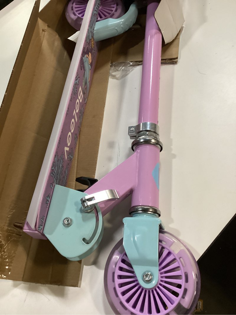 Condition photo showing As Is for BELEEV Scooters for Kids Ages 3-12 with Light-Up Wheels & Stem & Deck, 2 Wheel Folding Scooter for G
