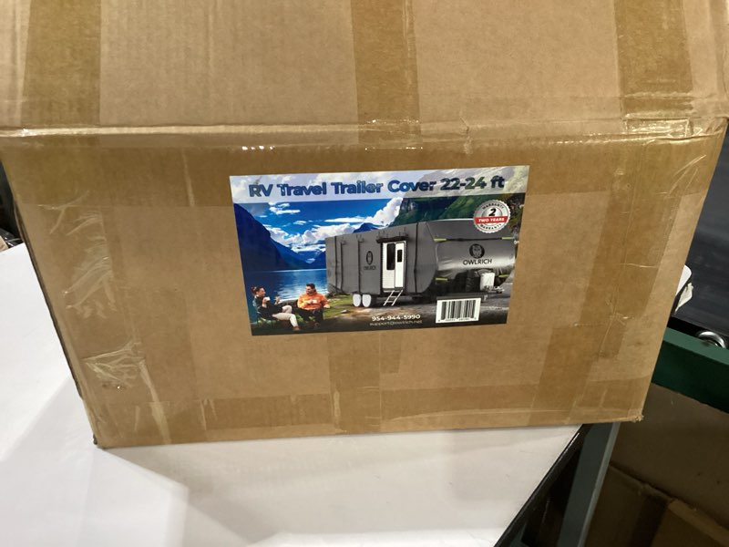 Condition photo showing New/Like New for OWLRICH 600D Polyester Roof-Top Travel Trailer RV Cover. 22’-24’ Weather Resistant, Tearproof Anti-U