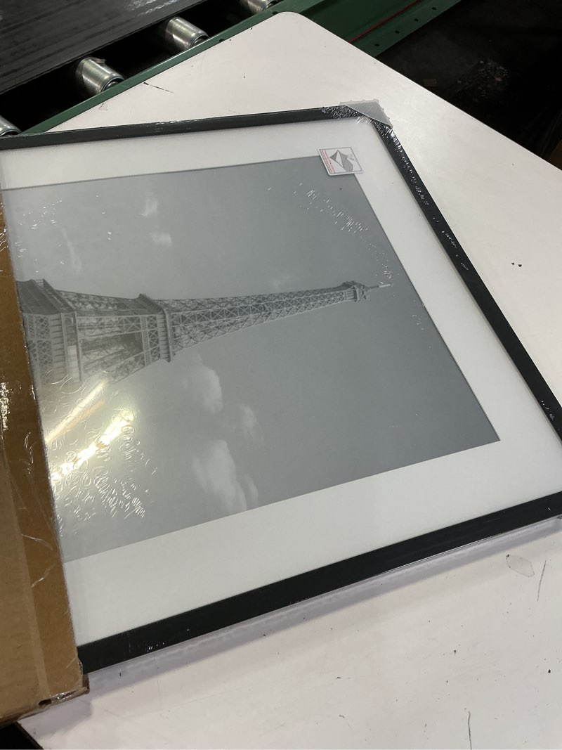 Condition photo showing New/Like New for upsimples 18x22 picture frame, display pictures 14x18 with mat or 18 x 22 without, wall hanging poster frames, black, 1 pack black 18x22