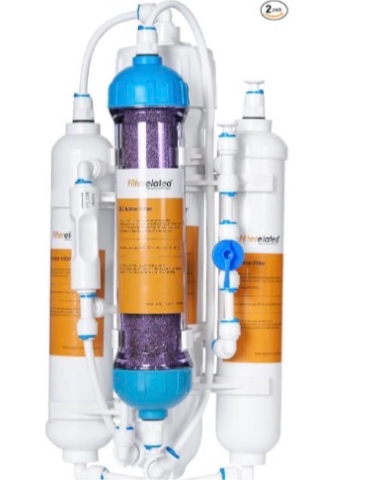 4-stage aquarium reverse osmosis system with flushing valve portable ro+di deionized water filtratio