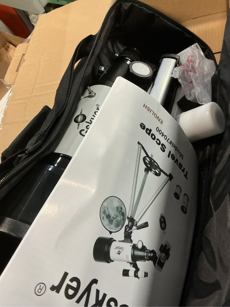 Condition photo showing Good Condition for gskyer telescope, 70mm aperture 400mm az mount astronomical refracting telescope for kids beginners - travel telescope with carry bag, phone adapter and wireless remote.