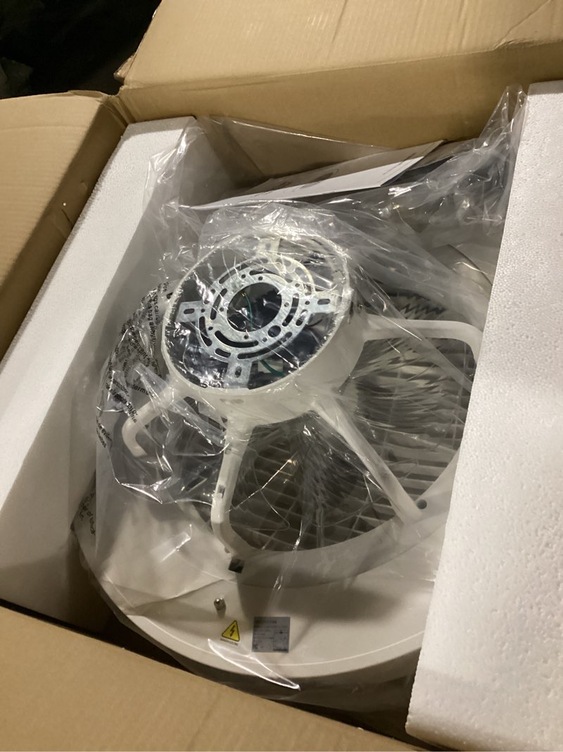 Condition photo showing Good Condition for lediary 20 inch low profile ceiling fan with light, led bladeless ceiling fans, remote control enclosed flush mount ceiling fan with timming, 3000-6000k, 6 wind speed, 3000lm, 57w-white 20 inch white