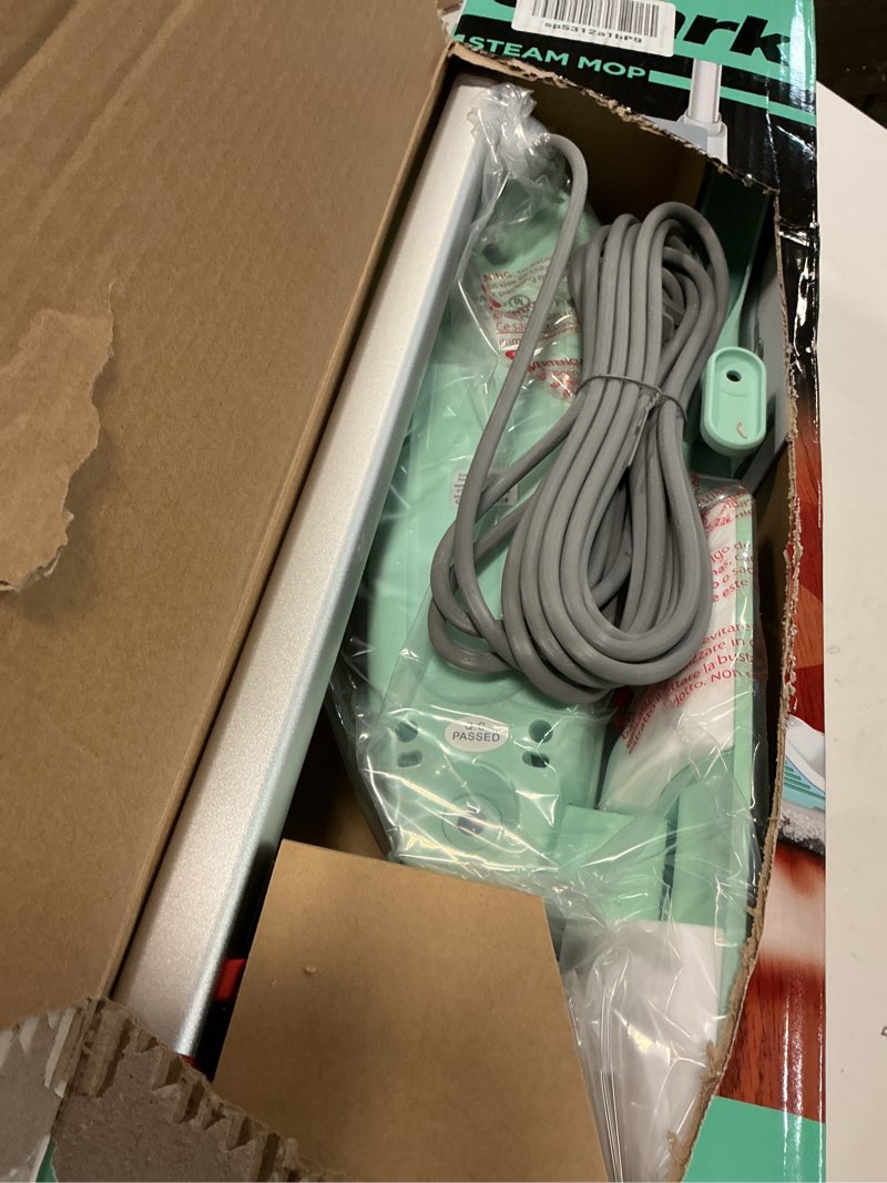 Condition photo showing Good Condition for Shark Steam Mop with 2 Machine Washable Dirt Grip Pads, Removable Water Tank, Lightweight, Steam Cleaner for sealed Hard Floors, Marble, Stone, Hardwood, Tile, Laminate, White/Seafoam, S1000