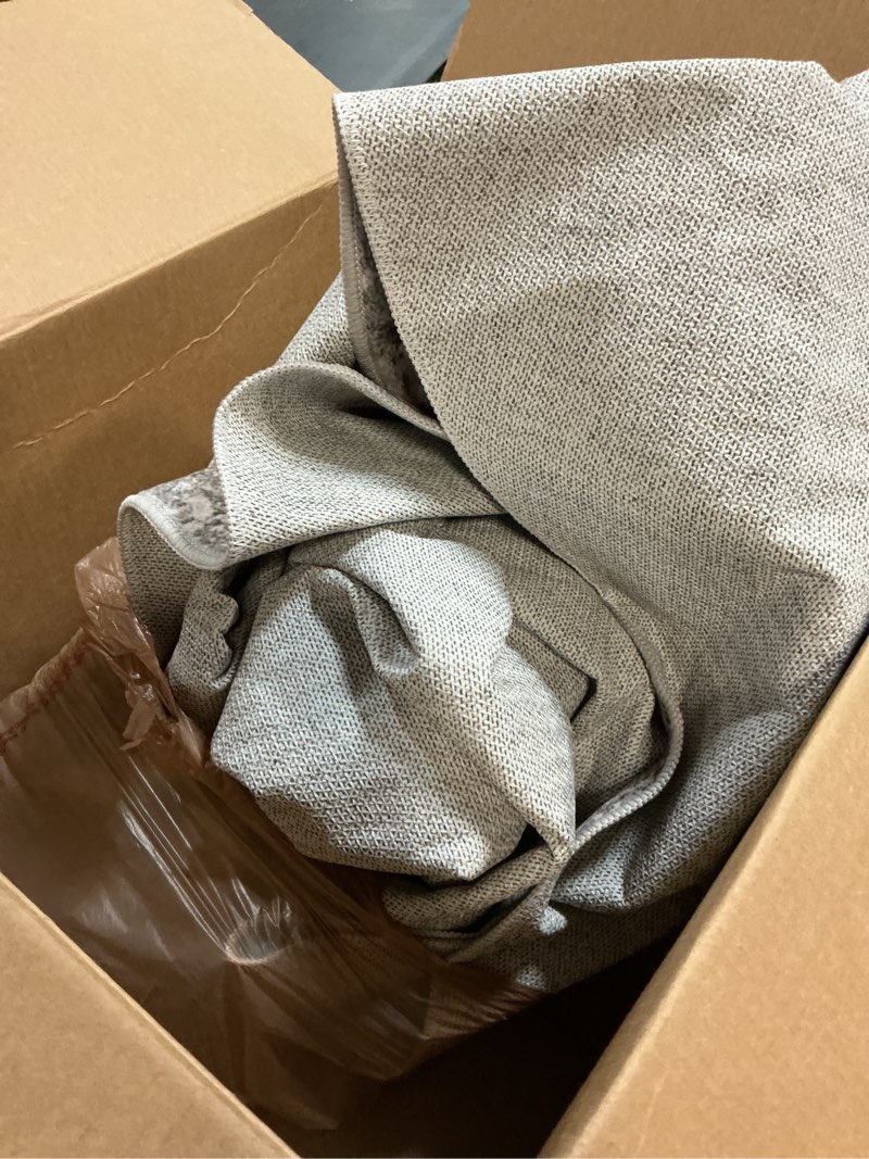 Condition photo showing As Is for 8ft Washable Round Rug - 8x8 Area Rugs Modern Abstract Rugs for Living Room Non-Slip Low Pile Soft M