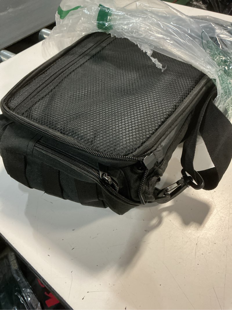 Condition photo showing Good Condition for dulce dom tactical gun range bag for handguns and ammo, firearm rifle pistol case for outdoor hunting shooting, lockable compartment, additional magazine storage slots black