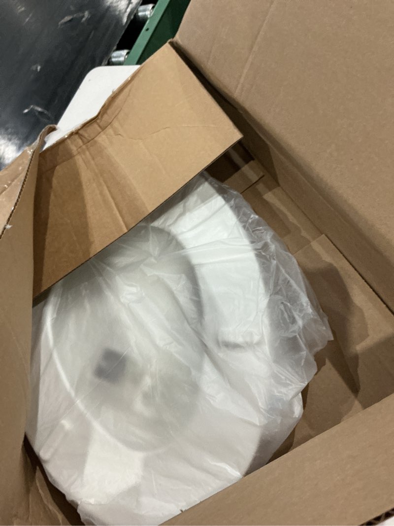 Condition photo showing As Is for mayfair cassel slow close toilet seat, easy clean, non slip premium wood seat, easy install, made in usa, elongated, white elongated 1 - toilet seat