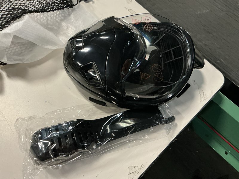 Condition photo showing Good Condition for (Set of 1) Full Face Snorkel Mask, Snorkeling Gear for Adults Kids with Latest Dry Top Breathing System and Detachable Camera Mount, with 180 Degree Panoramic View Black Green+Black Large-X-Large
