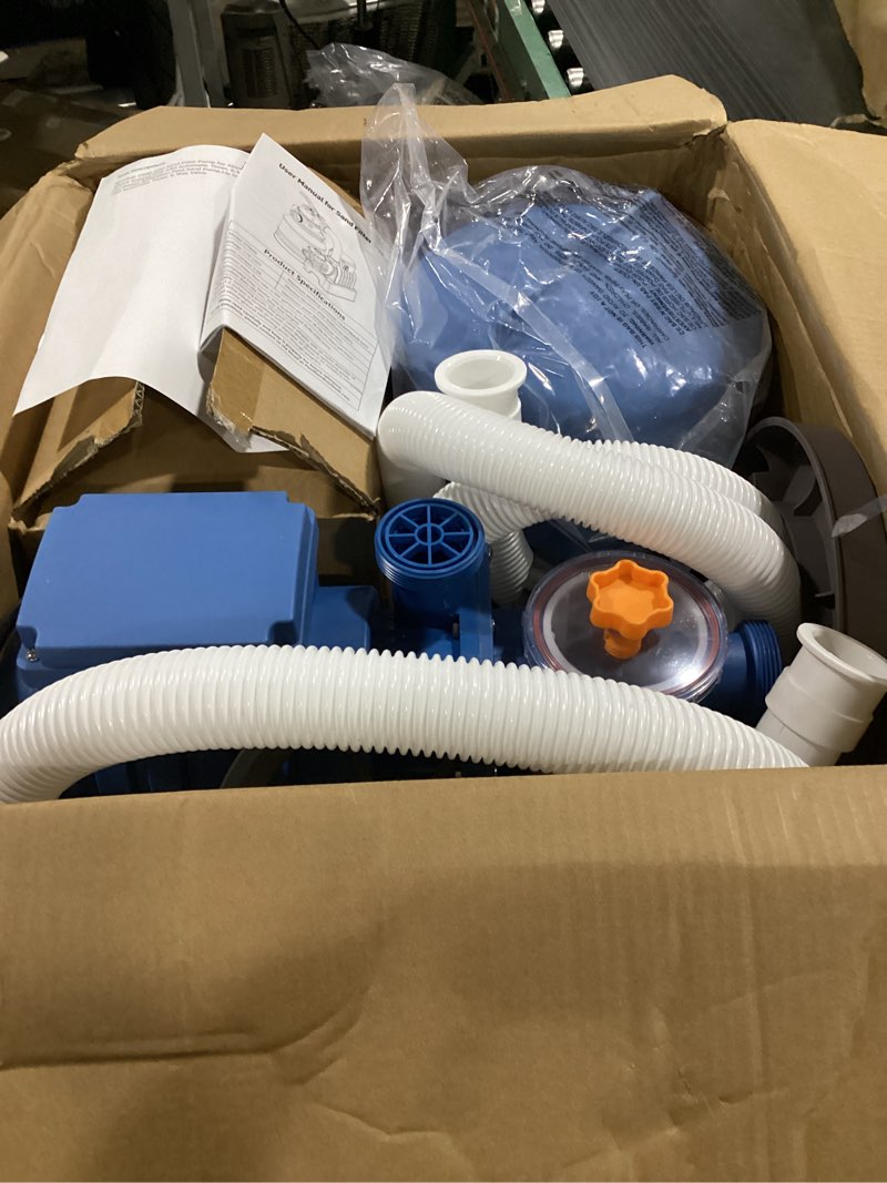 Condition photo showing Good Condition for 2500 gph sand filter pump for above ground pools, pool pumps above ground with 24h automatic timer, 6-way valve, efficient circulation &filtration pool sand pump,up to 12000 gallons-tangerine | 24h automatic timer, 6-way valve