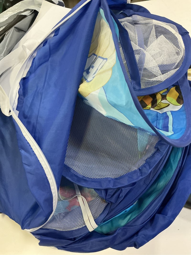 Condition photo showing Good Condition for 3pc kids ball pits for toddlers with kids play tent, tunnel for baby, children pop up indoor/outdoor playhouse toy for boys and girls, best birthday gifts for 3 4 5 years old 3pc ocean ball pit