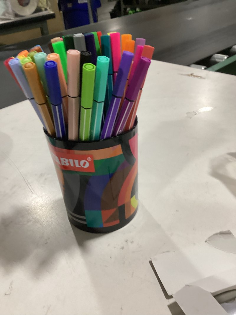Condition photo showing Good Condition for STABILO Premium Fiber-Tip Pen Pen 68 - ARTY - Tin of 45 - Assorted Colors - Writing, Coloring, Drawing, Lettering