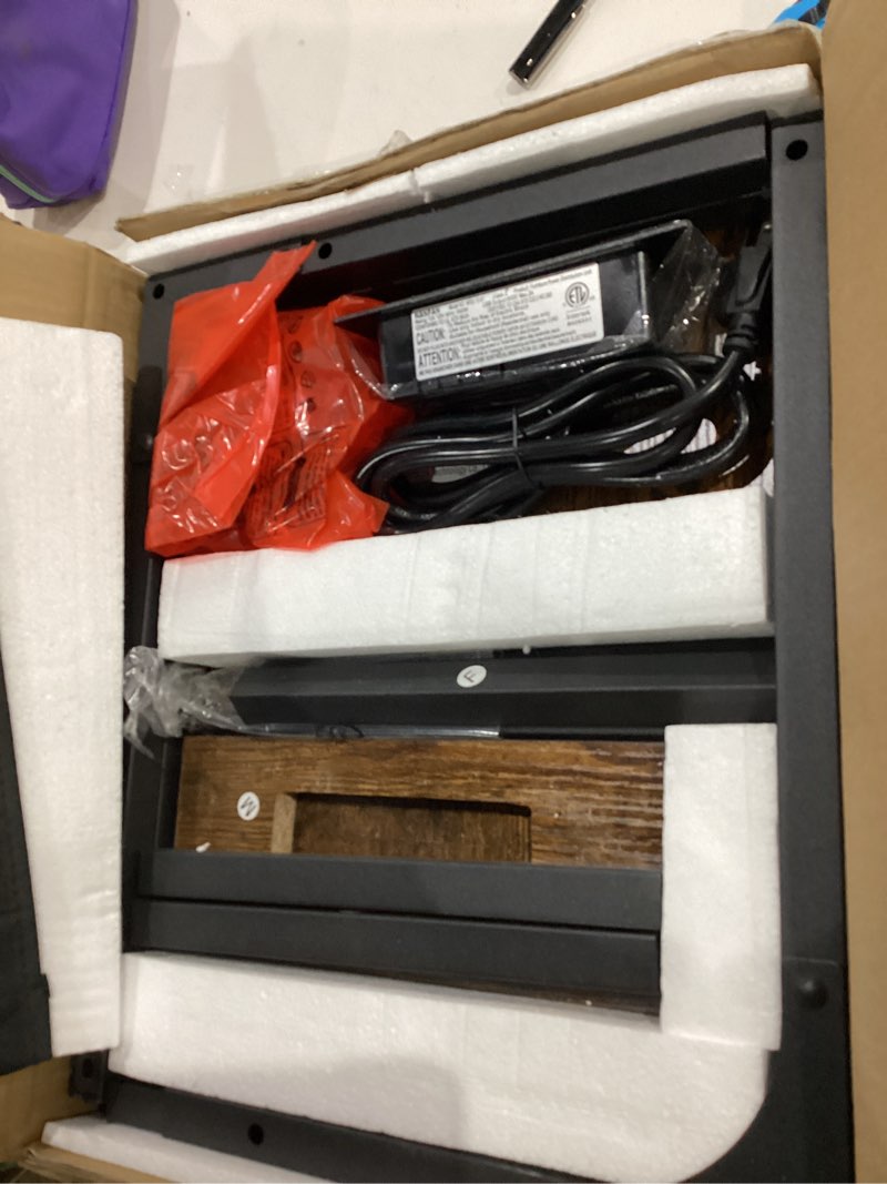 Condition photo showing Good Condition for TUTOTAK C Shaped End Table with Charging Station, Side Table for Sofa, Couch Table with Storage Bag, TV Tray with 2 USB Ports and Outlets for Living Room, Bedroom, Brown TB01BB024 1 Pack (11.8"W) With Plug Brown