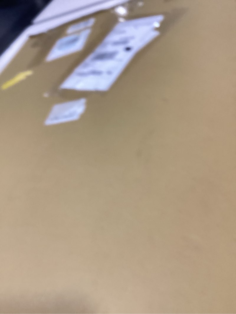 Condition photo showing New/Like New for Large Bulletin Board, 48 X 36 inches Felt Board Notice Pin Board, 4' x 3'Cork Board Alternative for Wall, Self-Adhesive Vision Board Mood Board Foldable Photo Board with 30 Pushpin (Black) Black 48 x 36inches