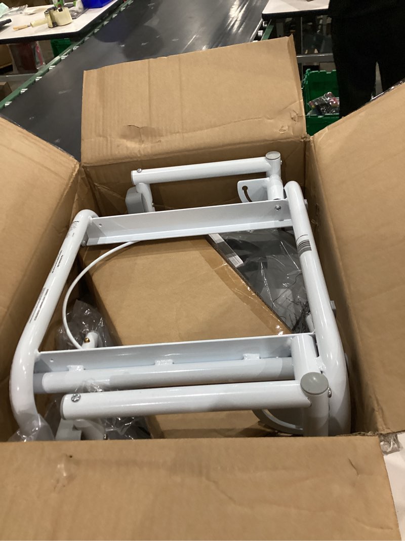 Condition photo showing Good Condition for Medline Aluminum Drop-Arm Bathroom Chair Commode with 4 Locking Casters, 300 lbs. Capacity, for Restroom, Elderly, Adults, Bariatric & Wheelchair Transfer to Toilet