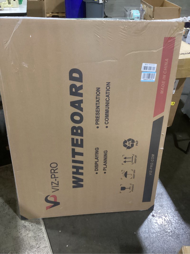 Condition photo showing Good Condition for VIZ-PRO Dry Erase Board/Non-Magnetic Whiteboard, 48 x 36 Inches, Wall Mounted Board for School Office and Home 48"W x 36"H