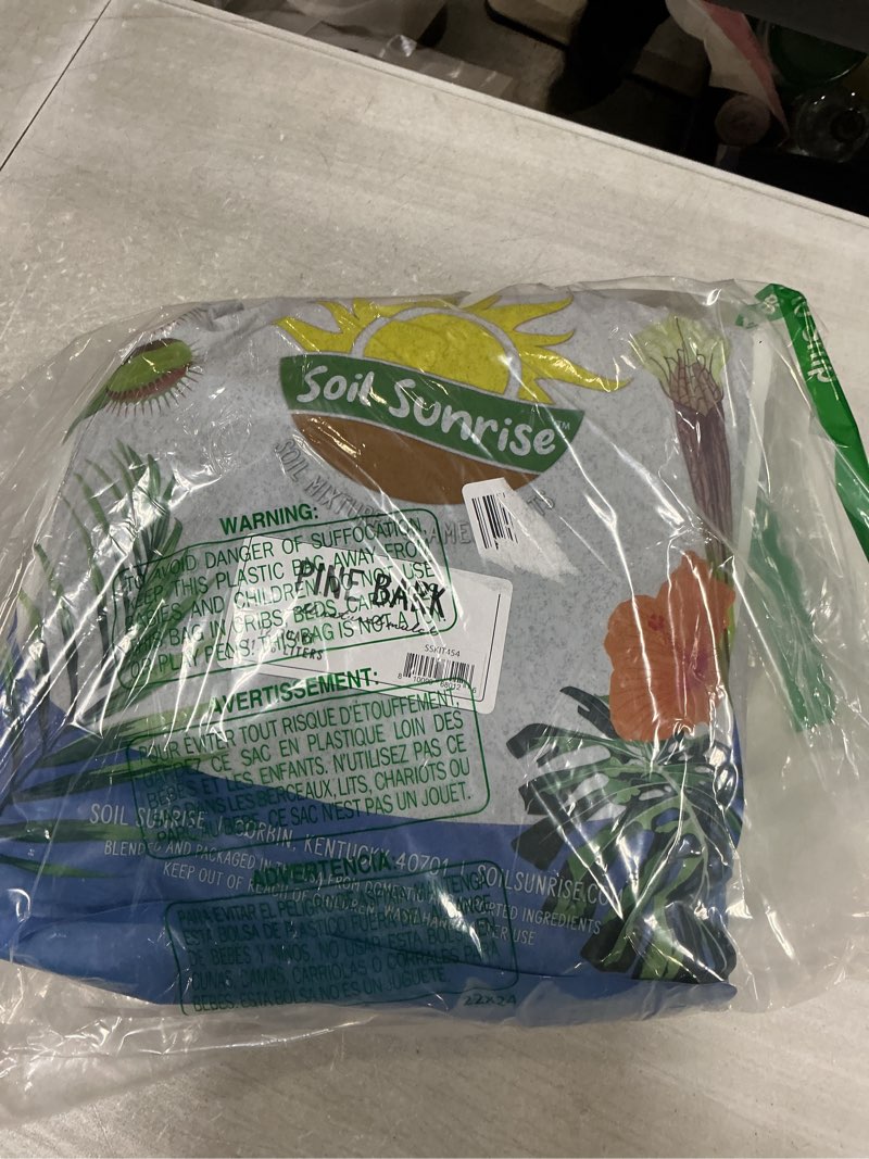 Condition photo showing Good Condition for Soil Sunrise 100% Natural Pine Bark Mulch Nuggets (12 Quarts) Small Chips for Indoor/Outdoor Container Gardening, Ideal for Soil Supplement, Houseplant Topper, and Terrariums