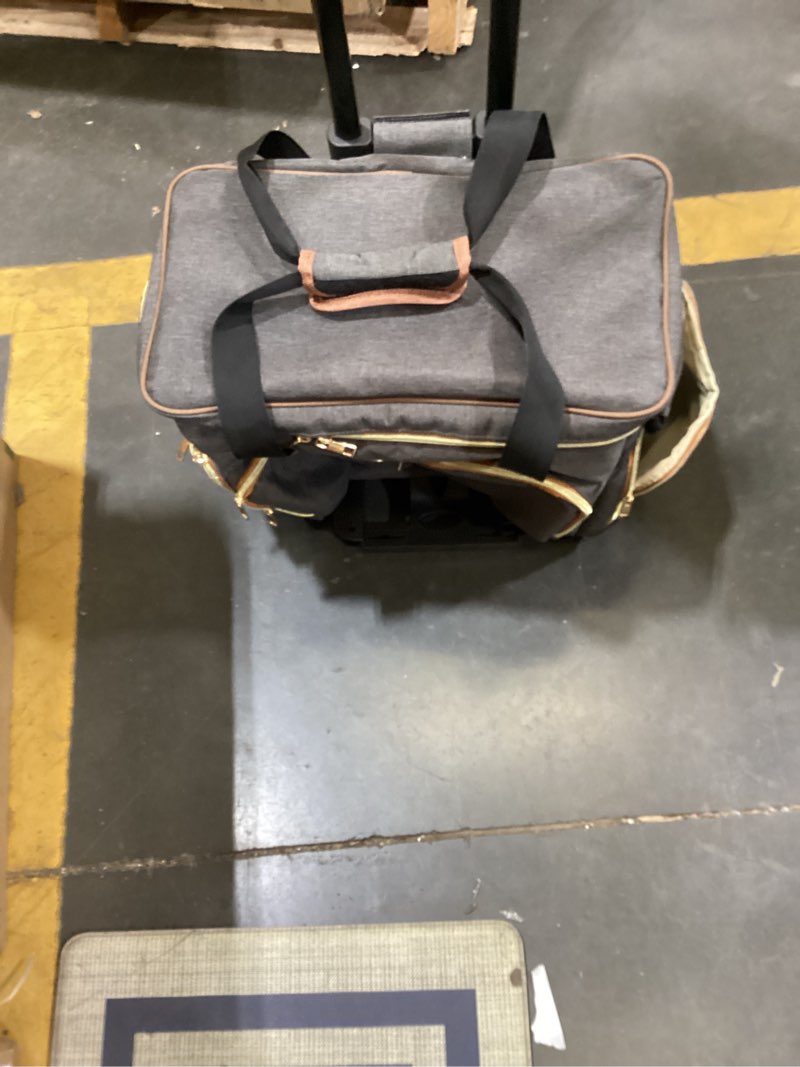 Condition photo showing Good Condition for Rolling Teacher Tote Bag with Detachable Trolley, Wheeled Teacher Bag with Padded Laptop Compartment for up to 15.6 Inch, Multifunctional Rolling Briefcase for Teaching& Office (Elegant Gray)
