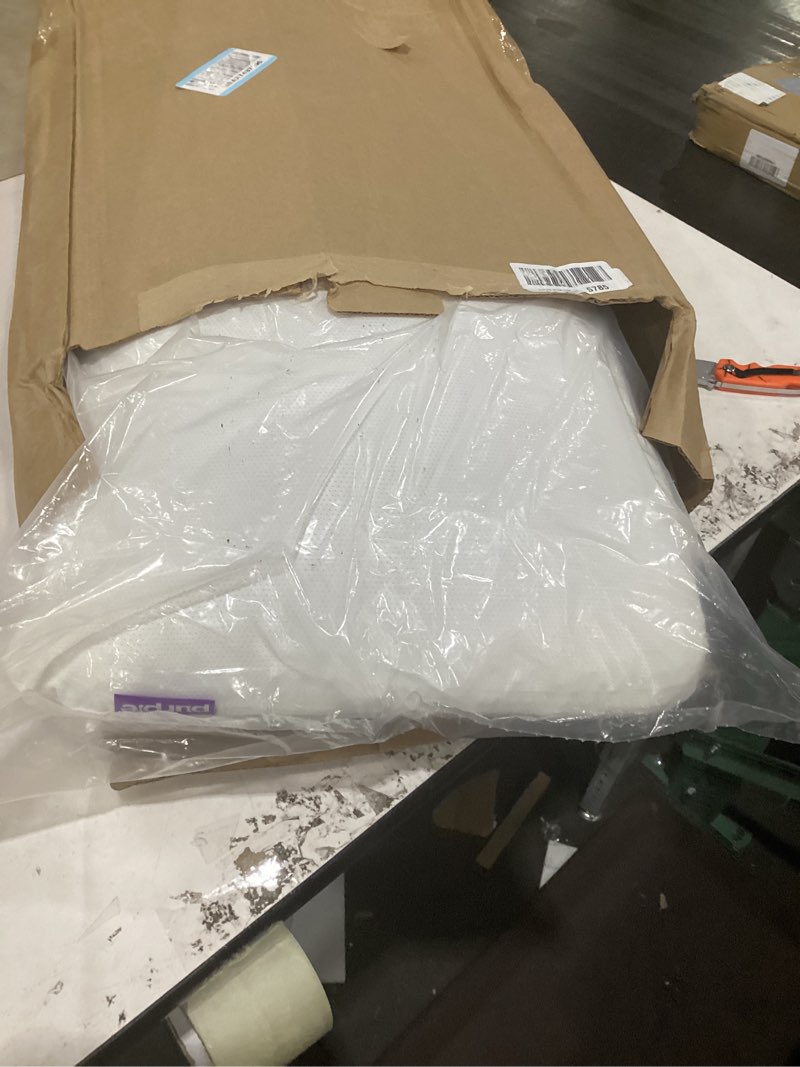 Condition photo showing New/Like New for purple harmony pillow – talalay latex foam cooling pillow for combo or side sleepers, 360º hex gelflex grid for no-pressure support and luxurious weightless feel - standard, medium feel, tall height standard – tall