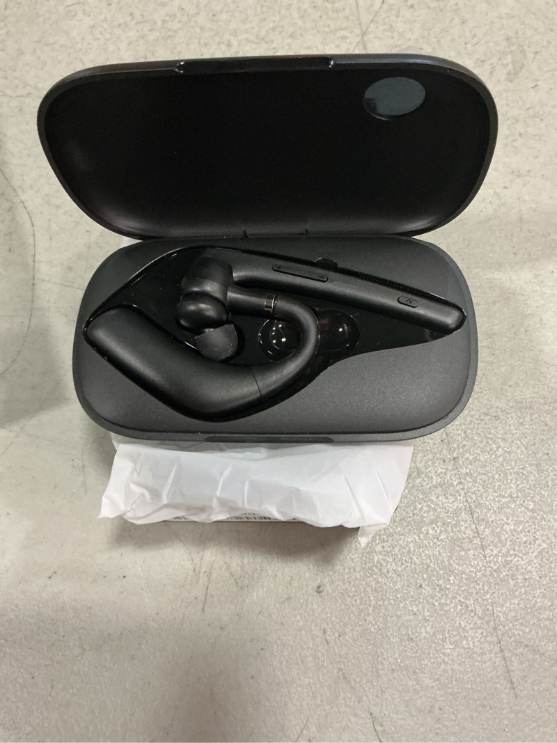 Condition photo showing New/Like New for bluetooth headset with 72-hour talk time & 500mah charging case, bluetooth v5.3 headset with noise cancelling mic – wireless earpiece hands-free headphones for office trucker driving business,black