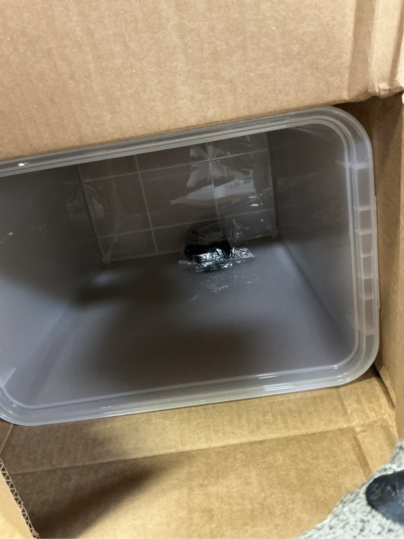 Condition photo showing Good Condition for iris usa dog food storage container, 2 pack, up to 30 lbs each, airtight seal for freshness, wheels for rolling, easy one hand opening, made in usa, bpa free, clear/black 30 lbs - 2 pack black