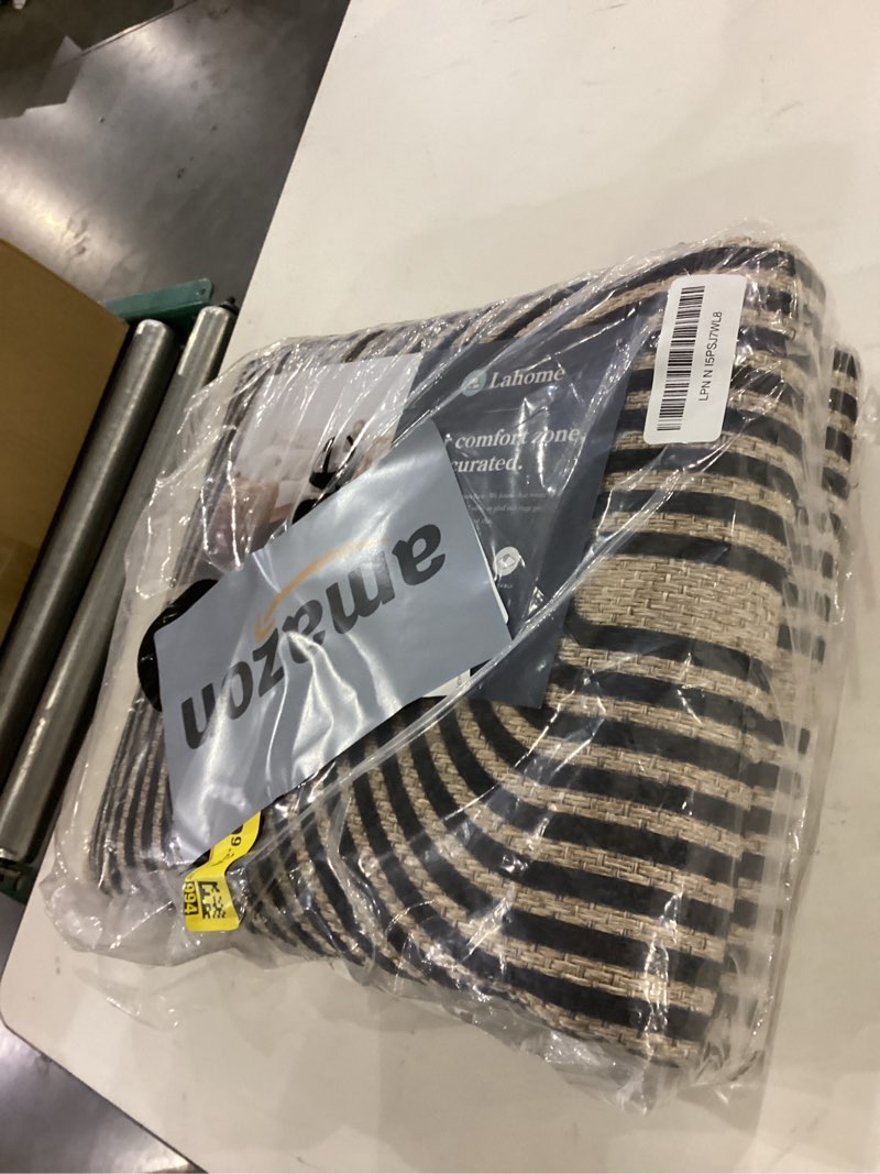 Condition photo showing New/Like New for Lahome Modern Rainbow 2x8 Runner Rug, Washable Hallway Kitchen Runner Rugs with Rubber Backing Farmhouse Indoor Outdoor Carpet, Contemporary Non Slip Carpet for Entry Bedroom Porch 2’5'' x 8’ Nature/Black Rainbow