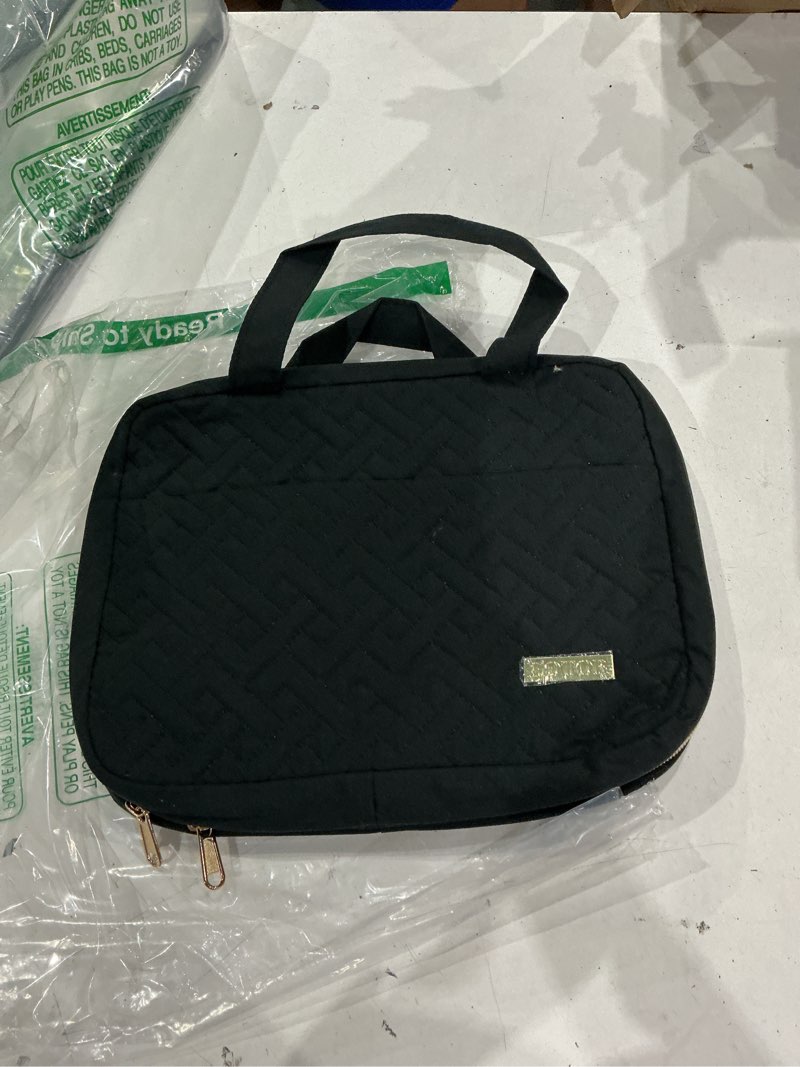 Condition photo showing New/Like New for hotor travel toiletry bag - hanging toiletry bag for women & men, makeup bag/big comparment, waterproof for travel accessories, travel essentials, medium, black black medium