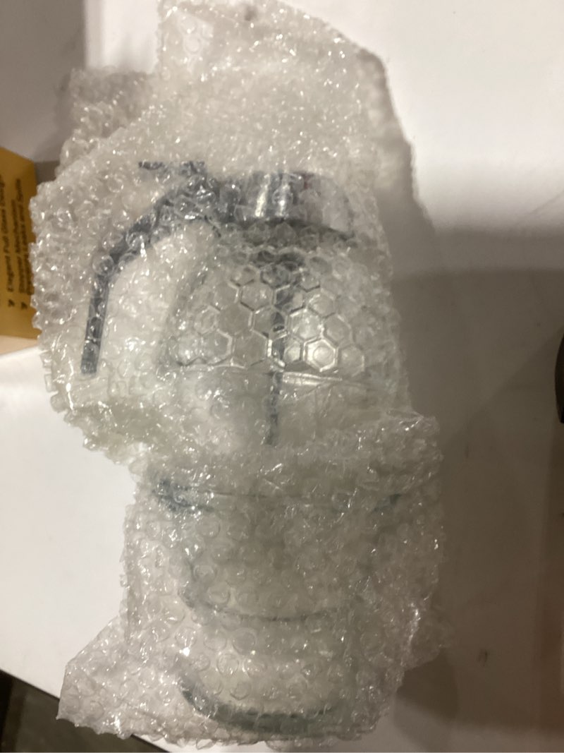 Condition photo showing As Is for Honey Dispenser – No Drip Glass with Stand – Honey Jar – Clear Glass Honey Container with Dipper 8 Oz – Maple Syrup Dispenser – Honey Pot with Stand – Honey Bottle with Flip Top Lid