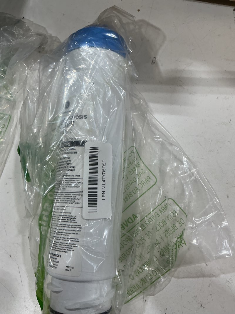 Condition photo showing New/Like New for ge membrane filter compatible with select ge under sink filtration systems including gxrq18nbn, gnrq18nbn, gxrv40tbn, replace every 12 months, fq18mn 1 count ( pack of 1) fq18mn