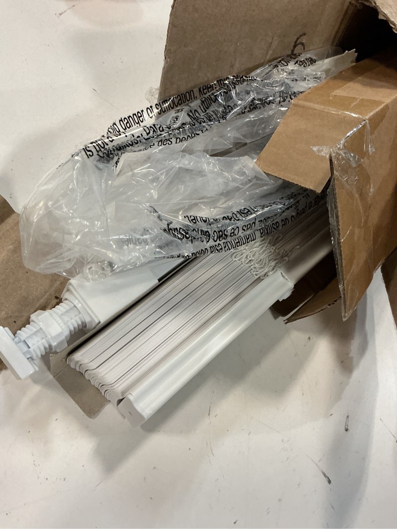 Condition photo showing Good Condition for lazblinds no tools no drill 1" vinyl mini blinds, cordless blinds for windows, light filtering horizontal window blinds & shades, 30" w x 72" h, white cordless-white 30" w x 72" h