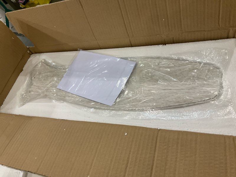 Condition photo showing New/Like New for Modern Gold Ceiling Fans with Lights and Remote Control, White Wood Color Blades, 48 Inch Indoor/Outdoor Ceiling Fans for Living Room, Bedroom, Covered Patios, MK05-GD