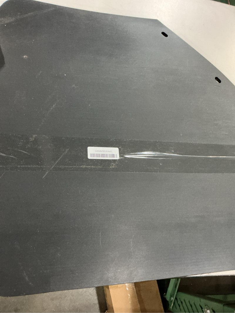 Condition photo showing New/Like New for 2 pack 24 x 24 inch black polymer mud flaps angled fit for semi trucks trailers 24"x24" angled