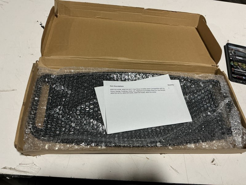 Condition photo showing Good Condition for AEB72914208, AEB72914211 Gas Stove Griddle plate Compatible with lg Stove, Range, Cooktop, Oven, etc. Replaces lg Griddle Plate for Gas Range, AEB72914210, AEB72914205, AEB72914206, AEB72914204