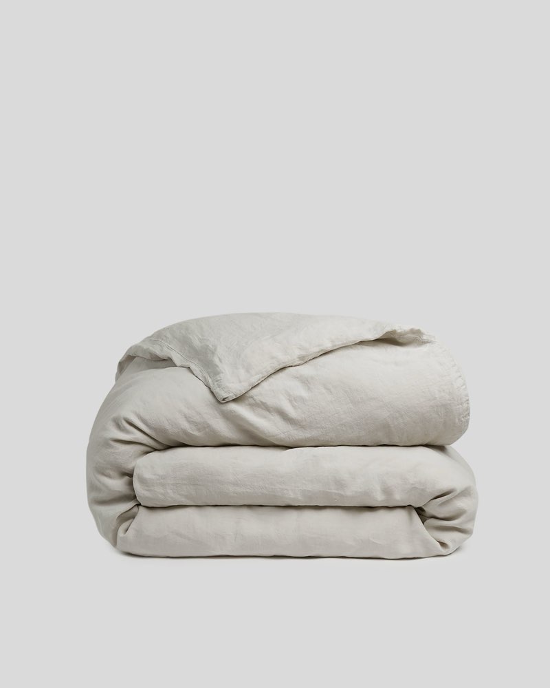 quince linen duvet cover set full/queen 