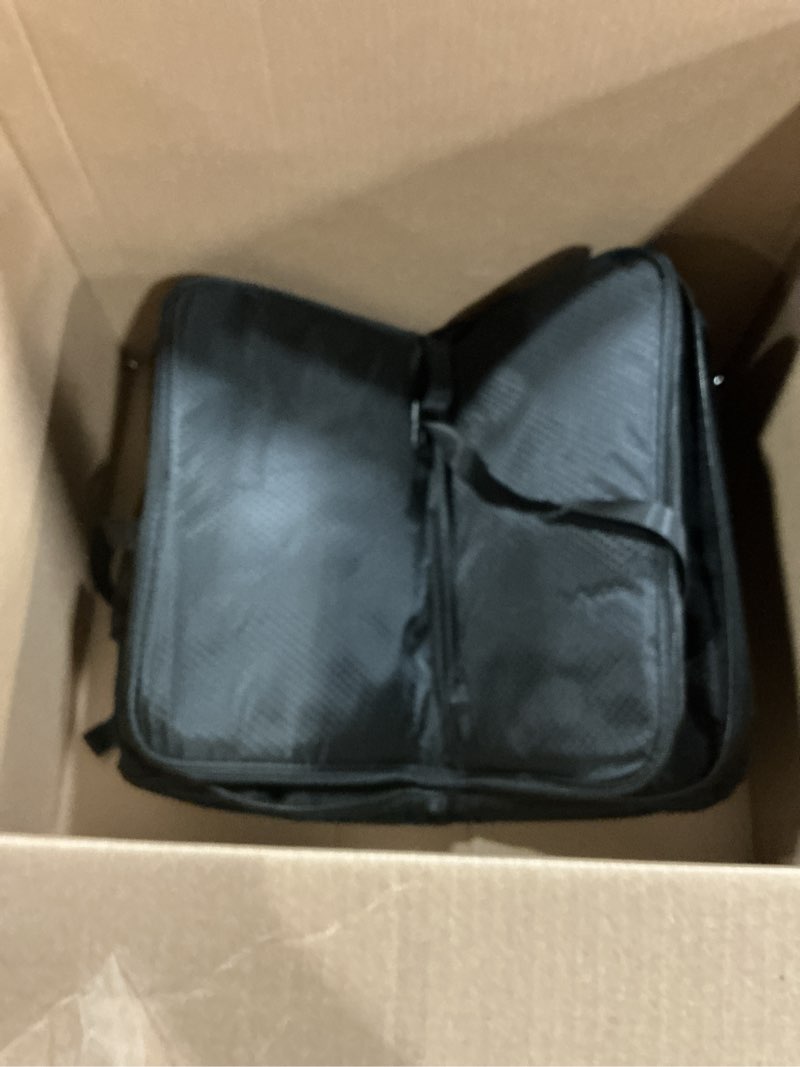 Condition photo showing Good Condition for Golf Trunk Organizer with Shoe Storage, Golf Gifts for Men,2-Pair Capacity, Waterproof Car Trunk Locker Storage Box for Golf Gear and Accessories,Golfer Gifts Black