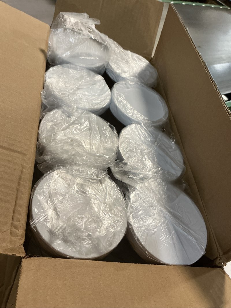 Condition photo showing Good Condition for 32 OZ Plastic Jars,16 Pcs Clear Plastic Jars with White Lids Round Empty Storage Jar Wide Mouth Refillable Storage Container with Lids for Household and Kitchen Food Organizing 32OZ 16Pcs White