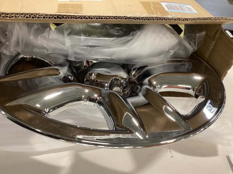 TangMiGe 4-Pack Wheel Skins Compatible with Toyota RAV4 2006 2007 2008 2009 2010 2011 2012, 17 inch 17", Hubcaps Wheel Covers (Bright Silver)