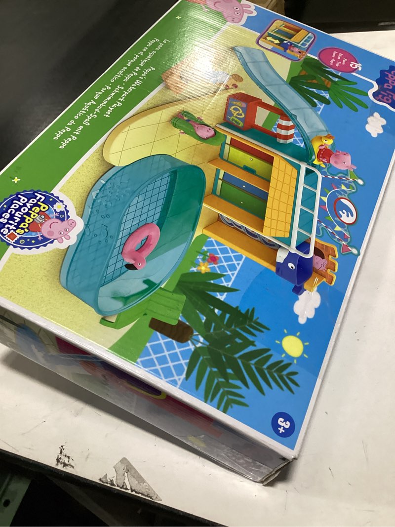 Condition photo showing As Is for Peppa Pig Toys Peppa's Waterpark Playset, Playset with 2 Figures, Preschool Toys for 3 Year Old Girls and Boys and Up